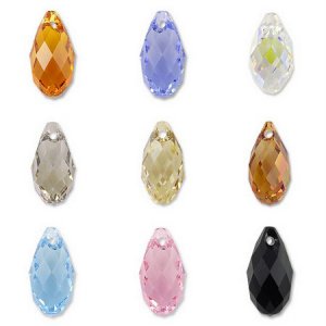 50 x wholesale Swarovski Elements Crystal Briolette Pendants 6010 13x6.5mm