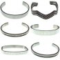 12 x stainless steel bangle cuff bracelets wholesale #002 free shipping