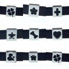 wholesale 8mm metal slide charms ,8mm fits 8mm leather band bracelets ,mixd 1000 pcs