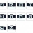 wholesale metal number slide charms ,8mm fits 8mm leather band bracelets ,from 0 to 9 1000pcs