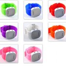 Wolesale Fashion LED Watch wide Silicone Wristbands for womem or men mix color 50pcs