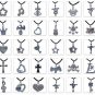 Hip-hop bling bling Rhinestone Pendants ,mix 50pcs ,
