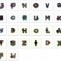 wholesale 8mm enamel & crystal rhinestones slide initial letters charms ,A TO Z 260PCS mixin