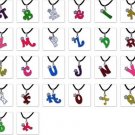 Enamel flower letter charm pendants wholesale Mixed color 20x30mm mix color 260pcs