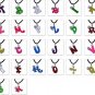 Enamel flower letter charm pendants wholesale Mixed color 20x30mm mix color 260pcs