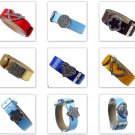 wholesale rhinestone Slider Charms bracelets, 18mm Wildth Leather band,