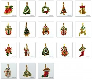 Wholesale Christmas Jewelry christmas pendants wholesale cheap price mix 100pcs