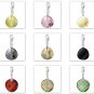 Austrian crystal style charms wholesale,18mm Twist,silver-plated lobster clasp mix color 50pcs
