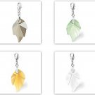 Austrian crystal style charms wholesale,16*26mm leaf,mix 30pcs