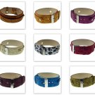 18mm wide Leopard skin pattern leather wristnads wholesale  mix color 100pcs
