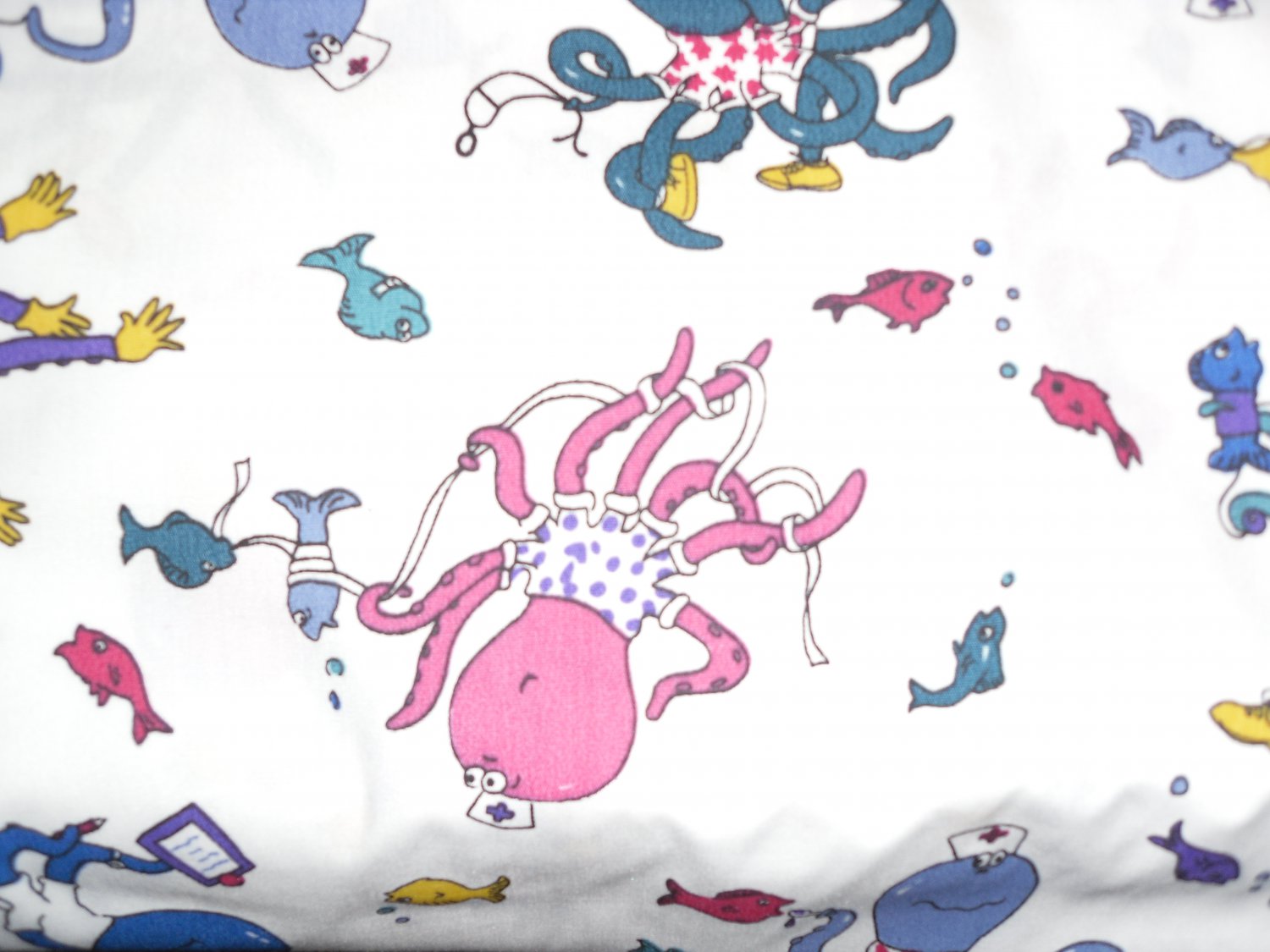 nursing scrub fabric octopus print