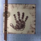 Baby Handprint in Blue and Chocolate Chip