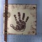Baby Handprint in Blue and Chocolate Chip