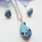 Handcrafted Polymer Clay Toddler Boutique Set - Kawaii Raindrop