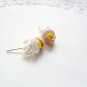 Handcrafted Polymer Clay Post Earrings - Little Fried Eggs