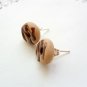 Handcrafted Polymer Clay Post Earrings - Chocolate Glazed Donuts