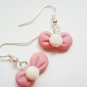 Handcrafted Polymer Clay Dangle Earrings - Pretty Pink Bows