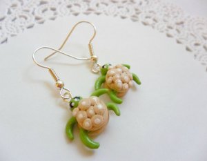 Handcrafted Clay Turtle Earrings