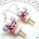 Handcrafted Kawaii Creamcicle Dangled Earrings
