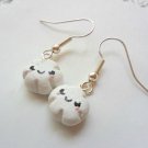 Handcrafted Kawaii White Cloud Dangled Earrings