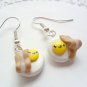 Handcrafted Kawaii Bacon & Egg Dangle Earrings