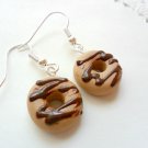 Handcrafted Polymer Clay Drizzled Donut Earrings