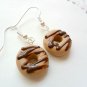 Handcrafted Polymer Clay Drizzled Donut Earrings