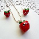 Handcrafted Kawaii Apple Jewelry Set
