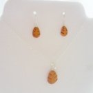 Handcrafted Polymer Clay Autumn Leaf Jewelry Set (Adult/Teen Size)