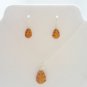 Handcrafted Polymer Clay Autumn Leaf Jewelry Set (Adult/Teen Size)