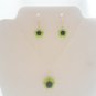 Handcrafted Polymer Clay Lime Flower Teen/Adult Jewelry Set