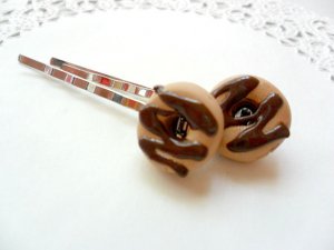Handcrafted Polymer Clay Donut Bobby Pins (Adult)