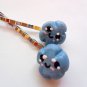 Handcrafted Polymer Clay Kawaii Blue Cloud Bobby Pins (Adult size)