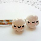 Handcrafted Polymer Clay Kawaii Cloud Bobby Pins (Adult Size)