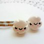 Handcrafted Polymer Clay Kawaii Cloud Bobby Pins (Adult Size)