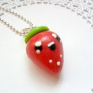 Handcrafted Polymer Clay Kawaii Strawberry Necklace
