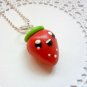 Handcrafted Polymer Clay Kawaii Strawberry Necklace