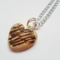 Handcrafted Kawaii Drizzled Heart Cookie Necklace