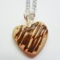 Handcrafted Kawaii Drizzled Heart Cookie Necklace