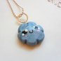 Handcrafted Kawaii Cloud Necklace (Blue)