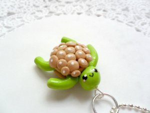 Handcrafted Polymer Clay Kawaii Turtle Necklace