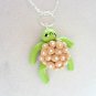 Handcrafted Polymer Clay Kawaii Turtle Necklace