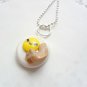 Handcrafted Bacon and Egg Polymer Clay Necklace
