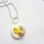 Handcrafted Bacon and Egg Polymer Clay Necklace