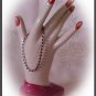 RED Rhinestone BRACELET-Silvertone