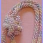 Vintage FLAPPER NECKLACE~Pastel Color Beads~Very Long