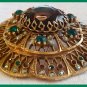 Designer Signed ART Brooch-Rhinestone-Large Dome-STyle