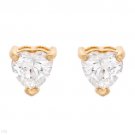 5.5 CTW Cubic Zirconia Gold Plated Silver Earrings