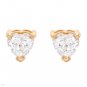 5.5 CTW Cubic Zirconia Gold Plated Silver Earrings