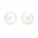 Freshwater Pearl Gold Stud Earrings